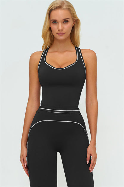 The Amara Crop Top Flared Leggings Set