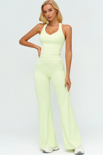 The Amara Crop Top Flared Leggings Set