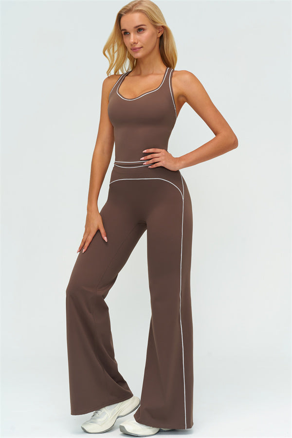 The Amara Crop Top Flared Leggings Set