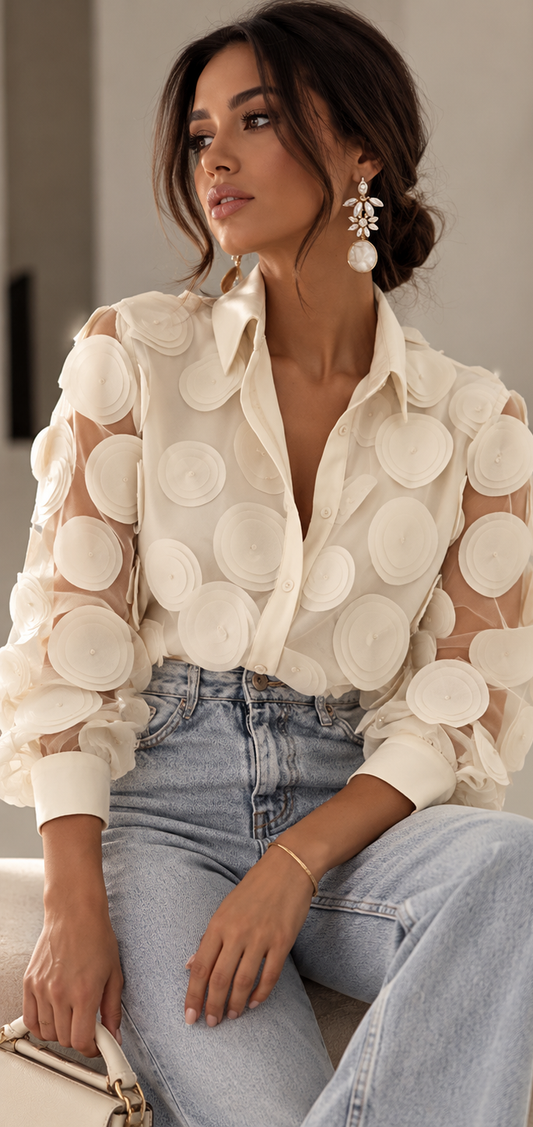 Floral Applique Top