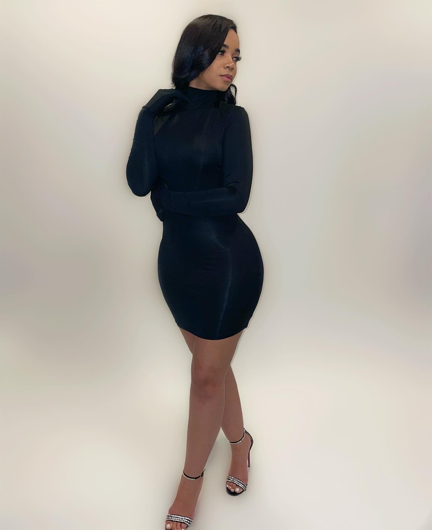 BLACK GLOVE DRESS