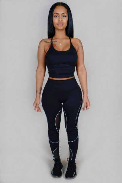BLACK X SPORTS BRA TOP