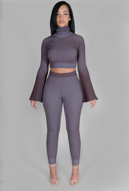 COCO BROWN FLARE SET