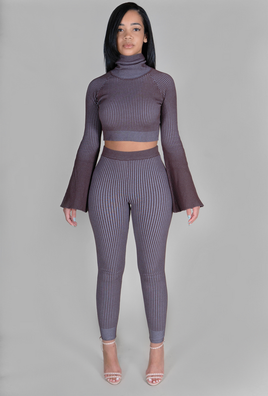 COCO BROWN FLARE SET