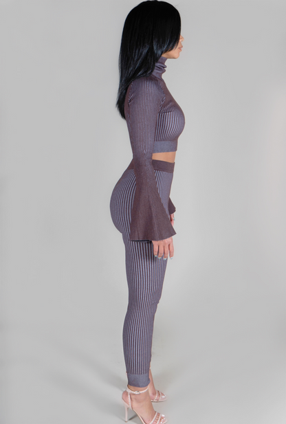 COCO BROWN FLARE SET
