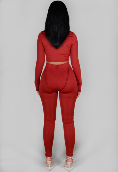 RUST STITCH LINING TWO PIECE SET