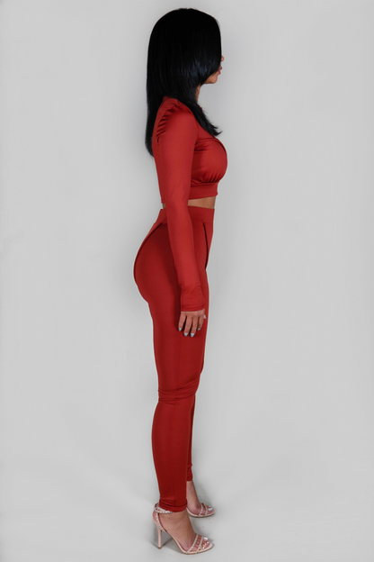 RUST STITCH LINING TWO PIECE SET