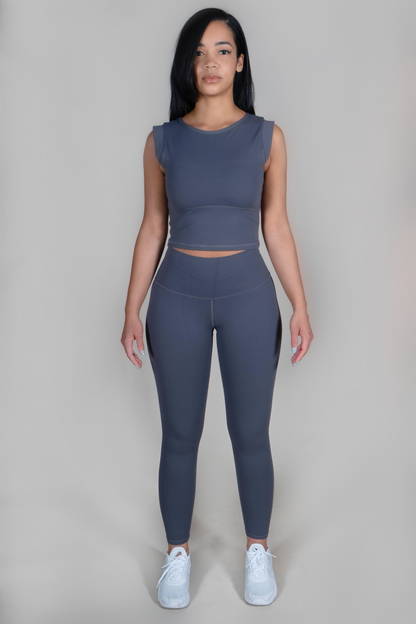 BUTTERY DARK GREY LEGGINGS