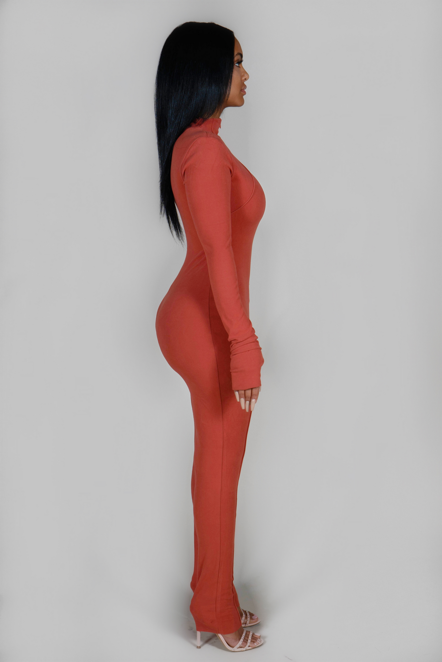 RUST DOUBLE SIDED JUMPSUIT