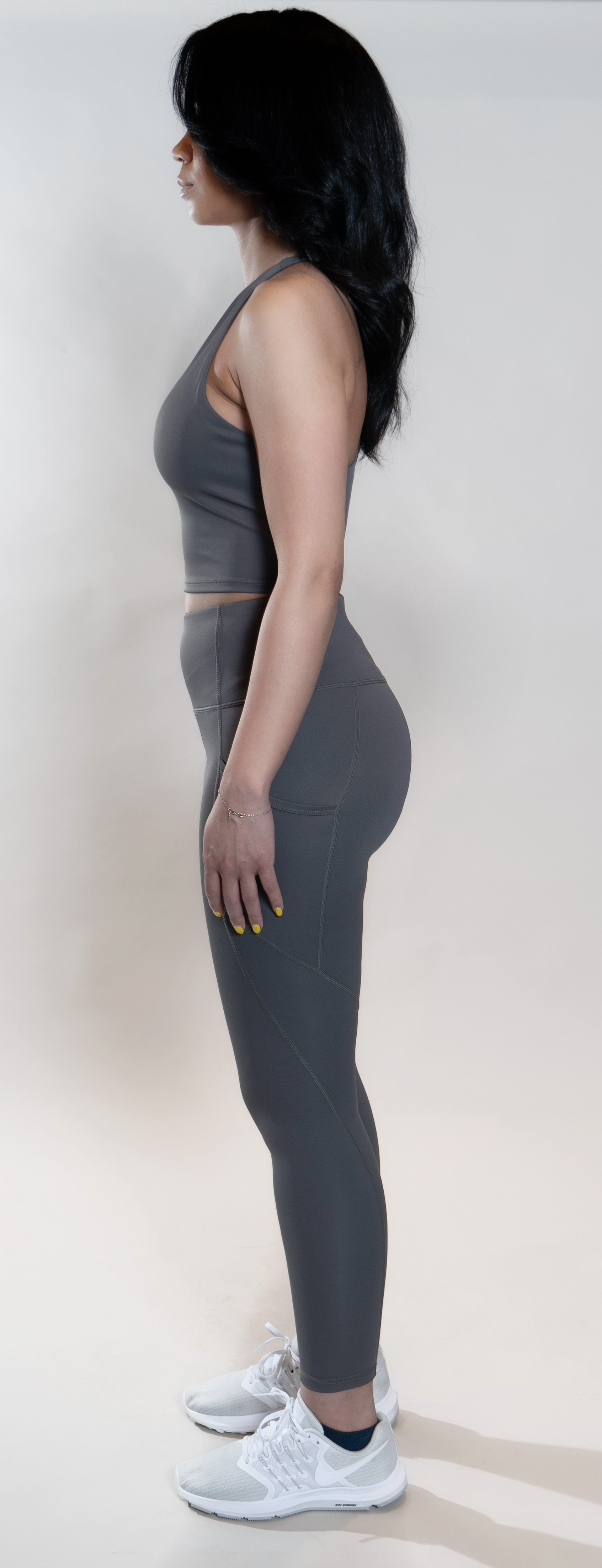 GUNMETAL ACTIVE SP0RTS BRA TOP