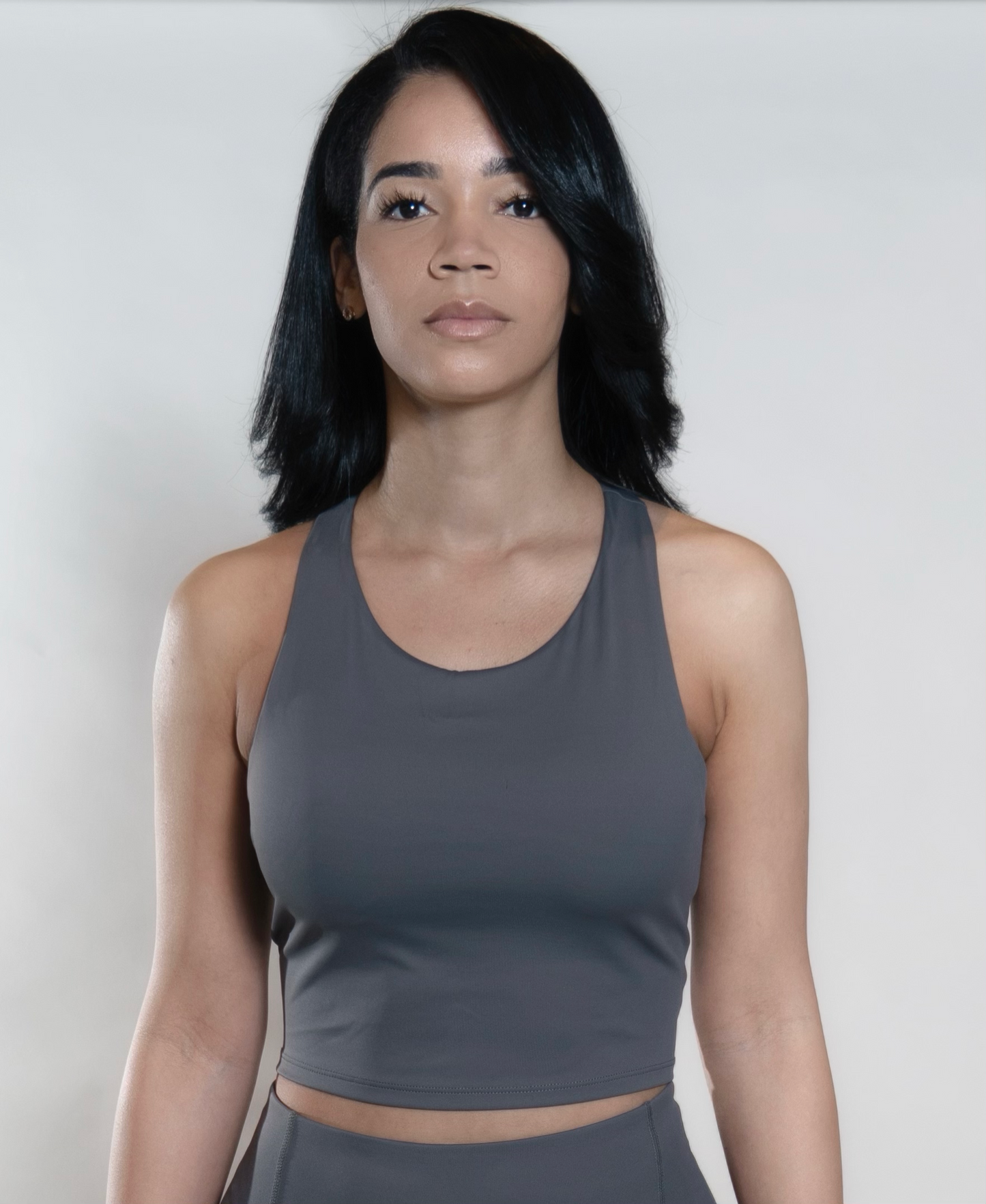 GUNMETAL ACTIVE SP0RTS BRA TOP