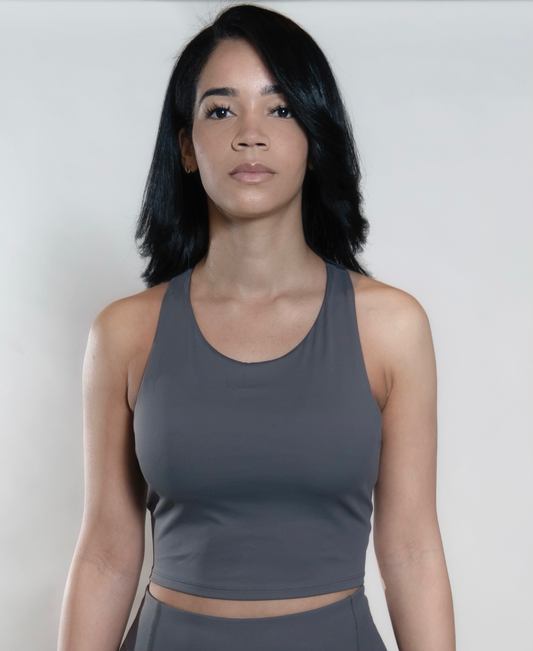 GUNMETAL ACTIVE SP0RTS BRA TOP