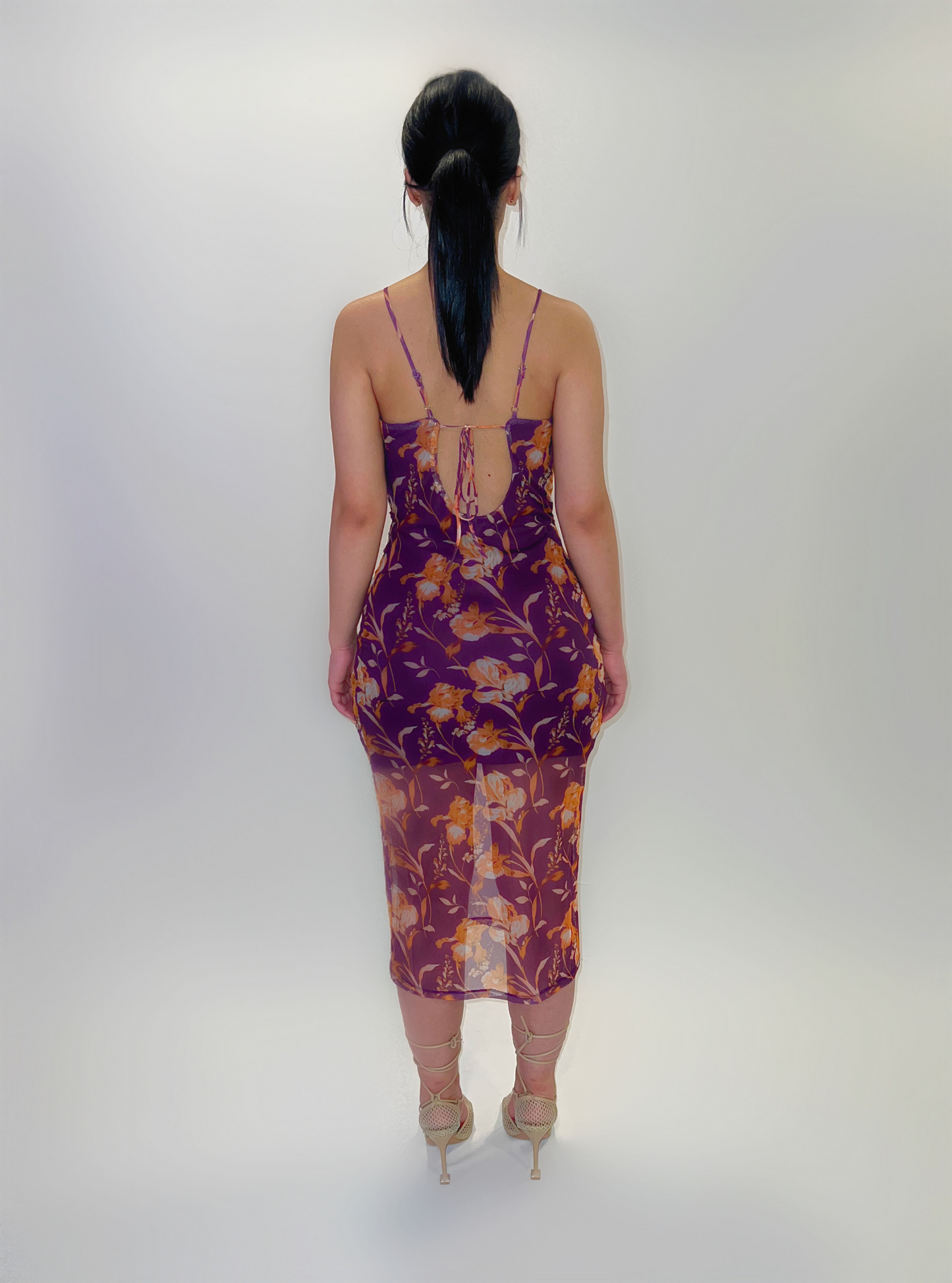 PURPLE FLOWER DRESS