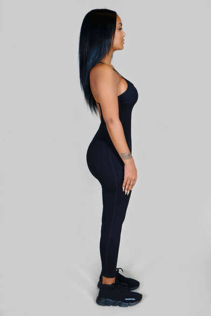 BLACK YOGA JUMPSUIT