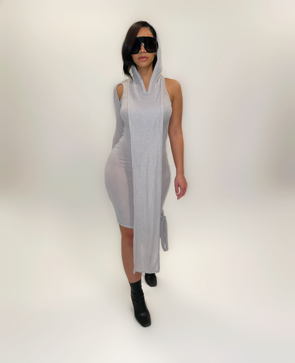 GRAY HOODIE DRESS