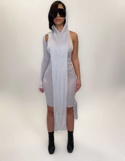 GRAY HOODIE DRESS