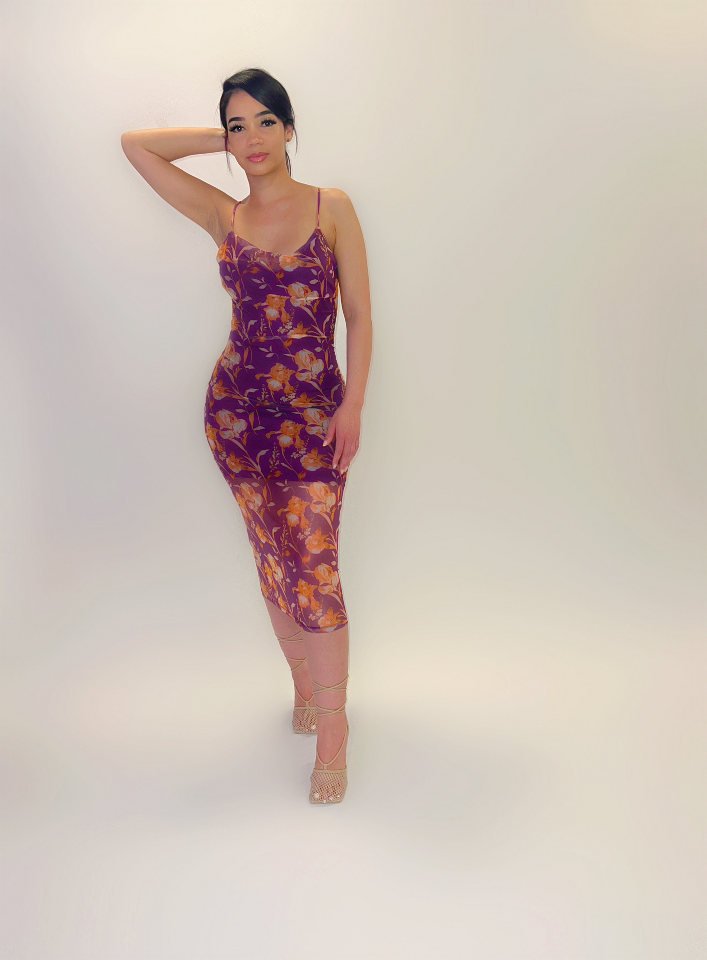 PURPLE FLOWER DRESS